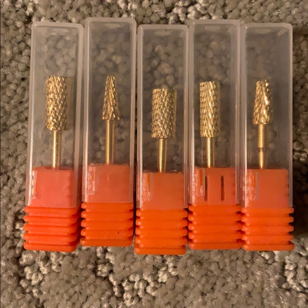 Professional Gold Carbide Nail Drill Set of 5 Pcs